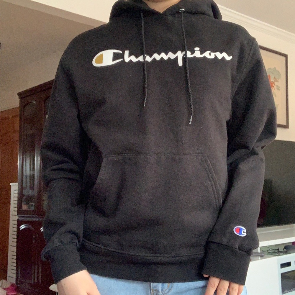 Authentic Champion Black Eco Hoodie Pullover